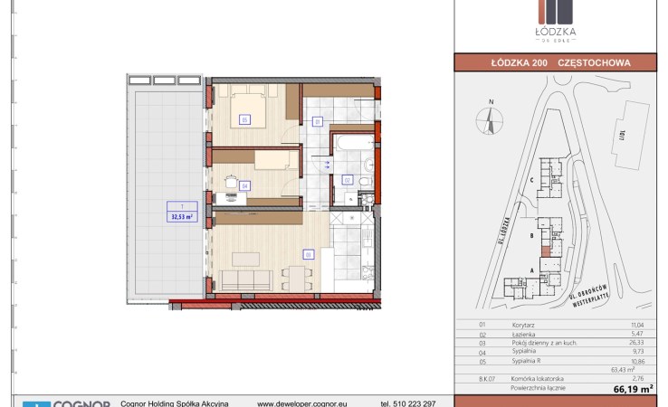 Mieszkanie  na sprzedaż Częstochowa, 4 pokoje, 69.24m², parter piętro, oferta ZDPL-MS-113